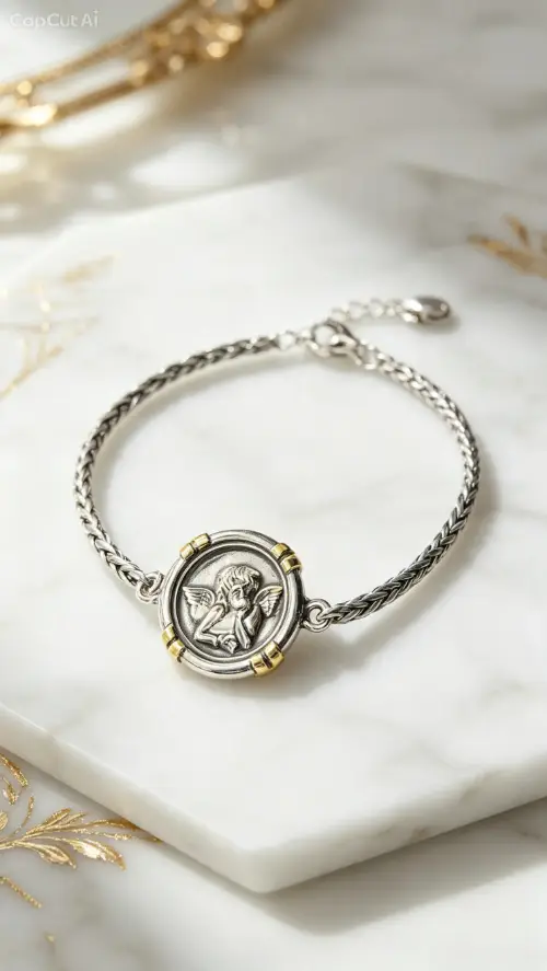 Pulsera enchapado en plata y oro
