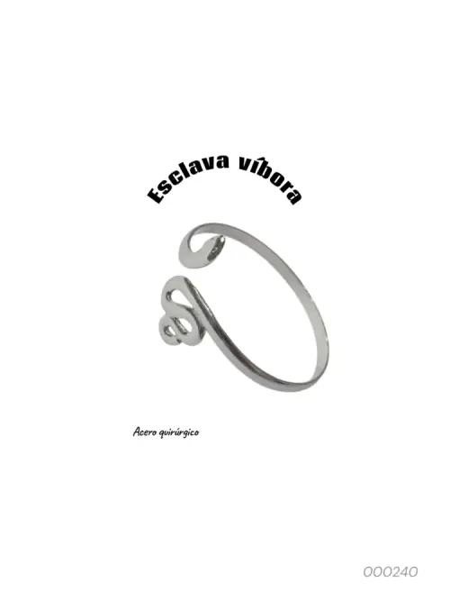 Pulsera víbora acero quirúrgico