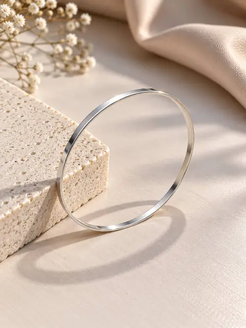 Esclava fina enchapado en plata