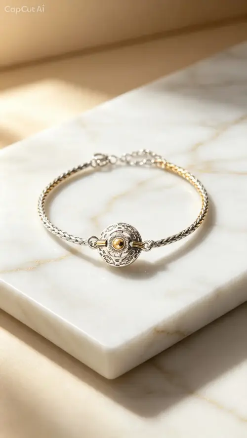 Pulsera enchapado en plata y oro