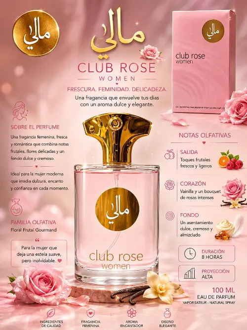 perfume club rose para dama