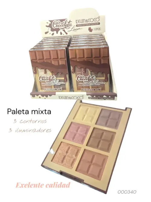 Paleta iluminador y contorno