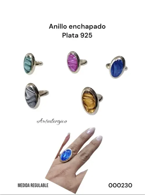 Anillo enchapado plata