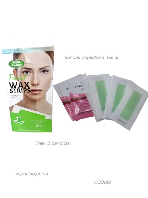 Bandas depilatoria facial