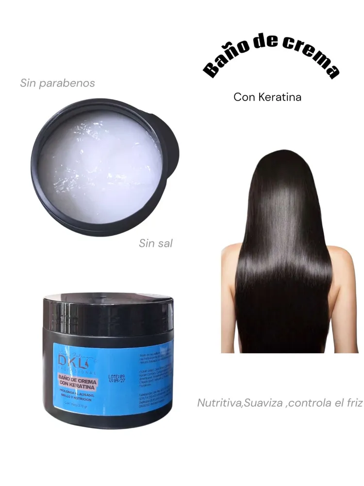 baño de crema con Keratina