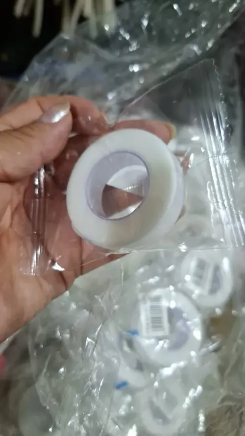 cinta transparente para pestañas