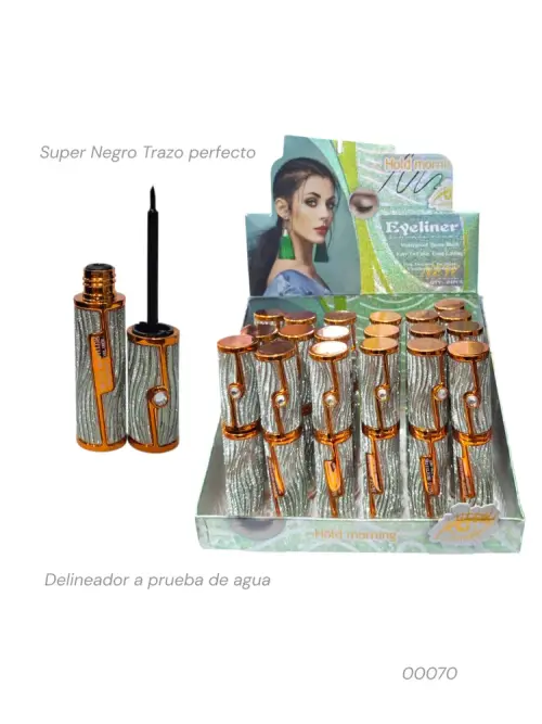 Delineador negro a prueba de agua