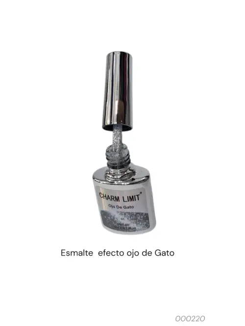 esmalte plateado ojo de gato