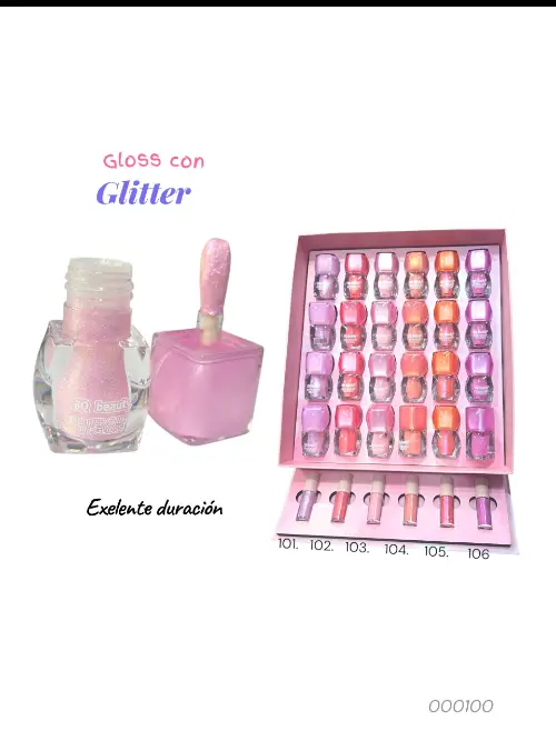 Gloss glitter shiny