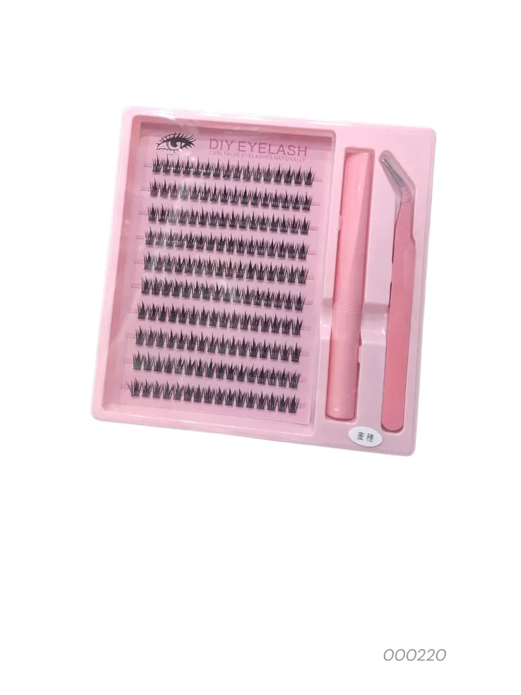 kit pestañas mas pegamento