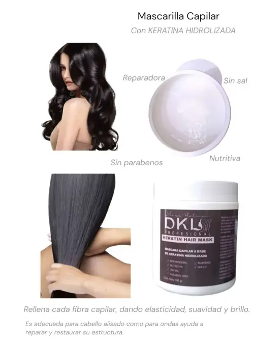 mascarilla capilar con Keratina